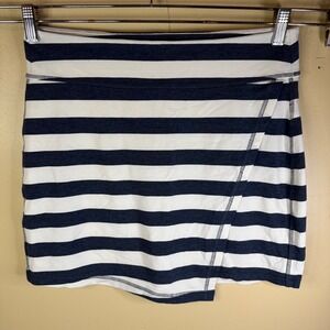 Athleta Faux Wrap Mini Skirt Navy White Size S Athletic‎ Casual Nautical Beach
